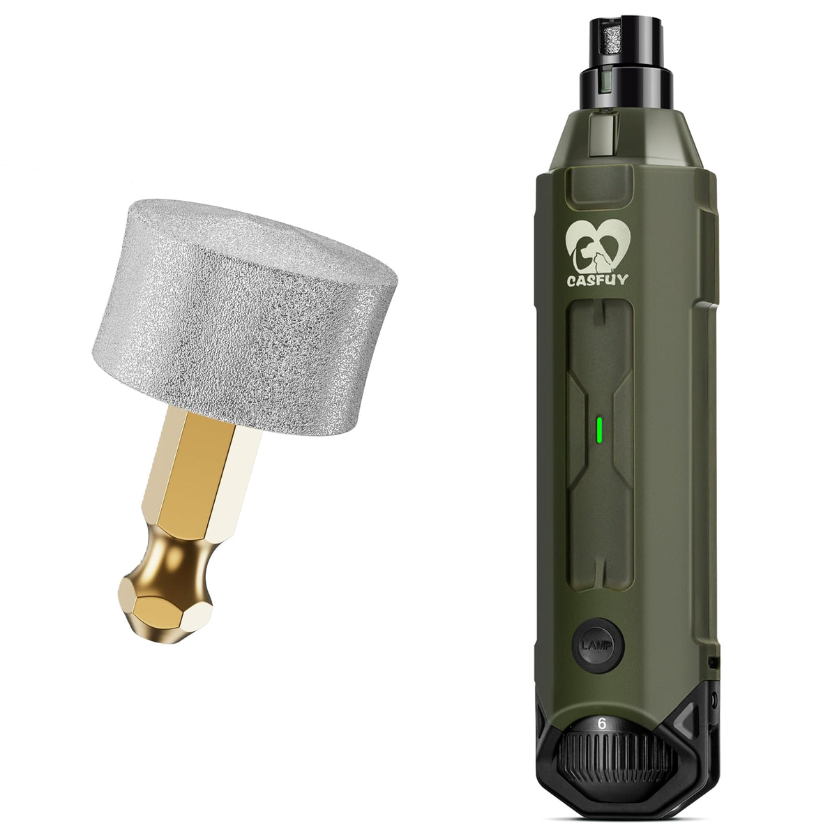 Dog Nail Grinder & Replacement Grinding Head Bundle F75217