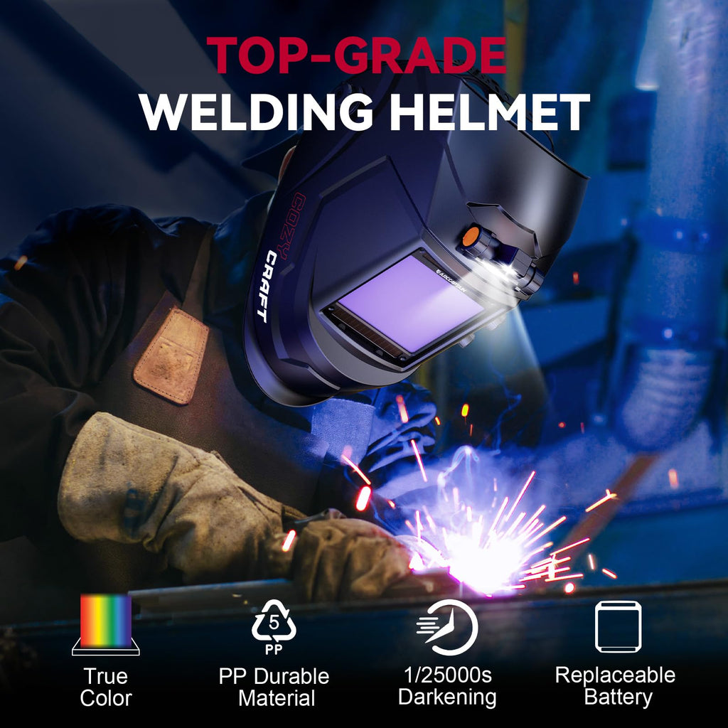 Auto Darkening Welding Helmet Large View T38030