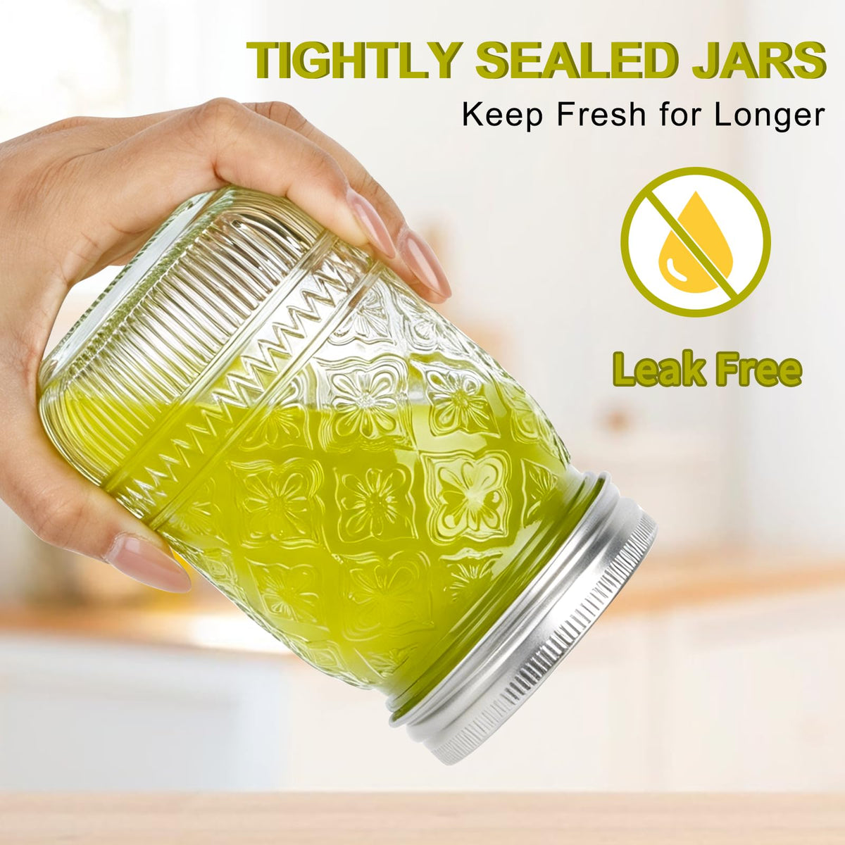 12 oz 20 Pack Mason Jars with Lids and Bands S85374