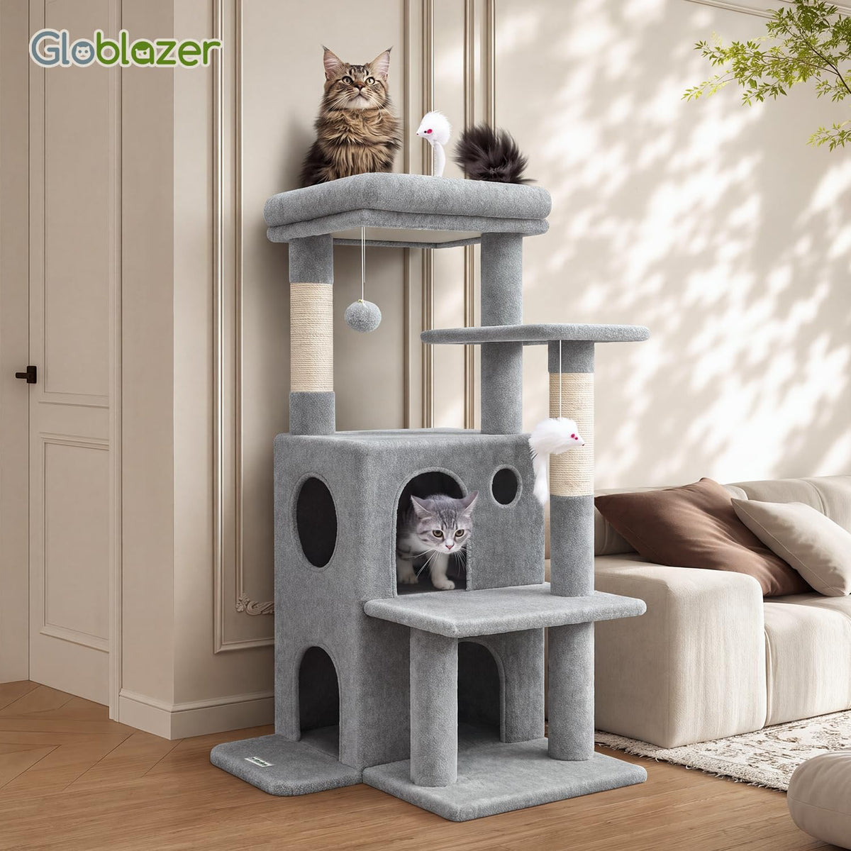 Light Grey Cat Tree Tower Q2483