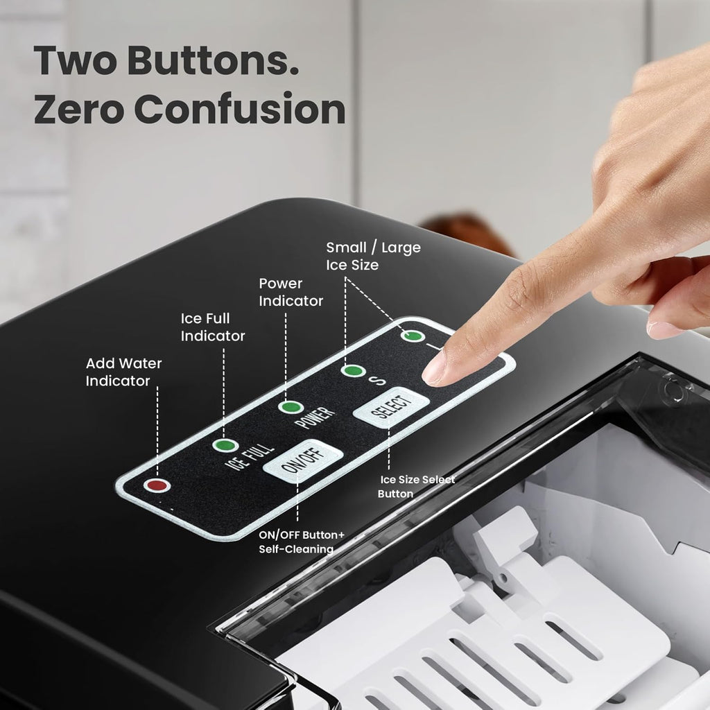 Black Countertop Ice Maker T8586