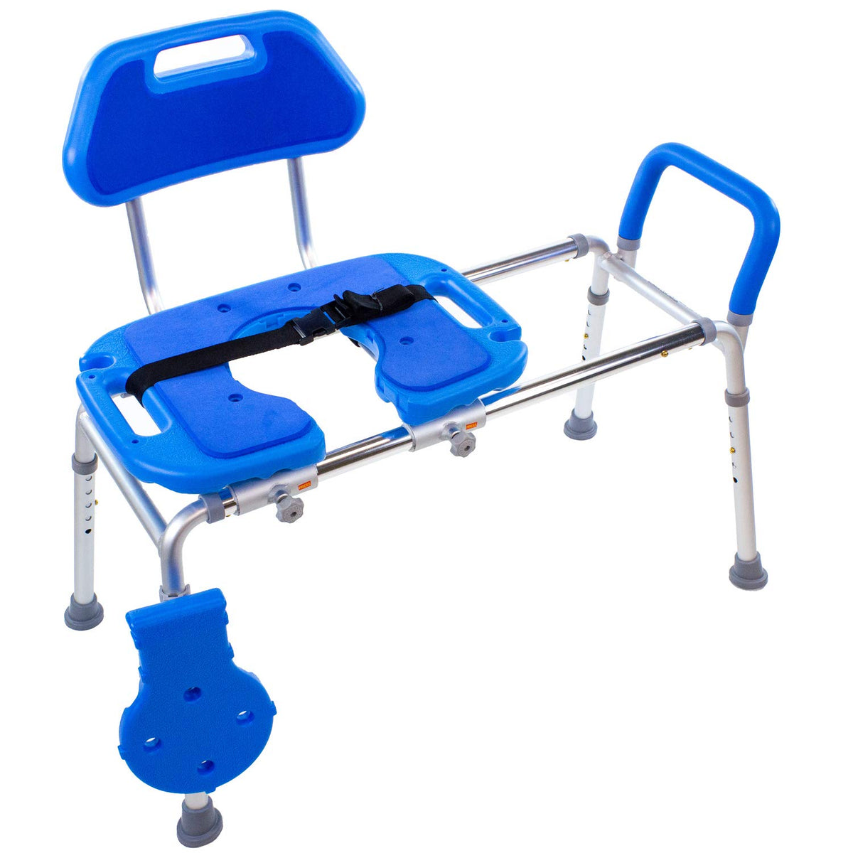 Blue Padded Shower Chair with Cut Out Seat and Safety Belt L506701
