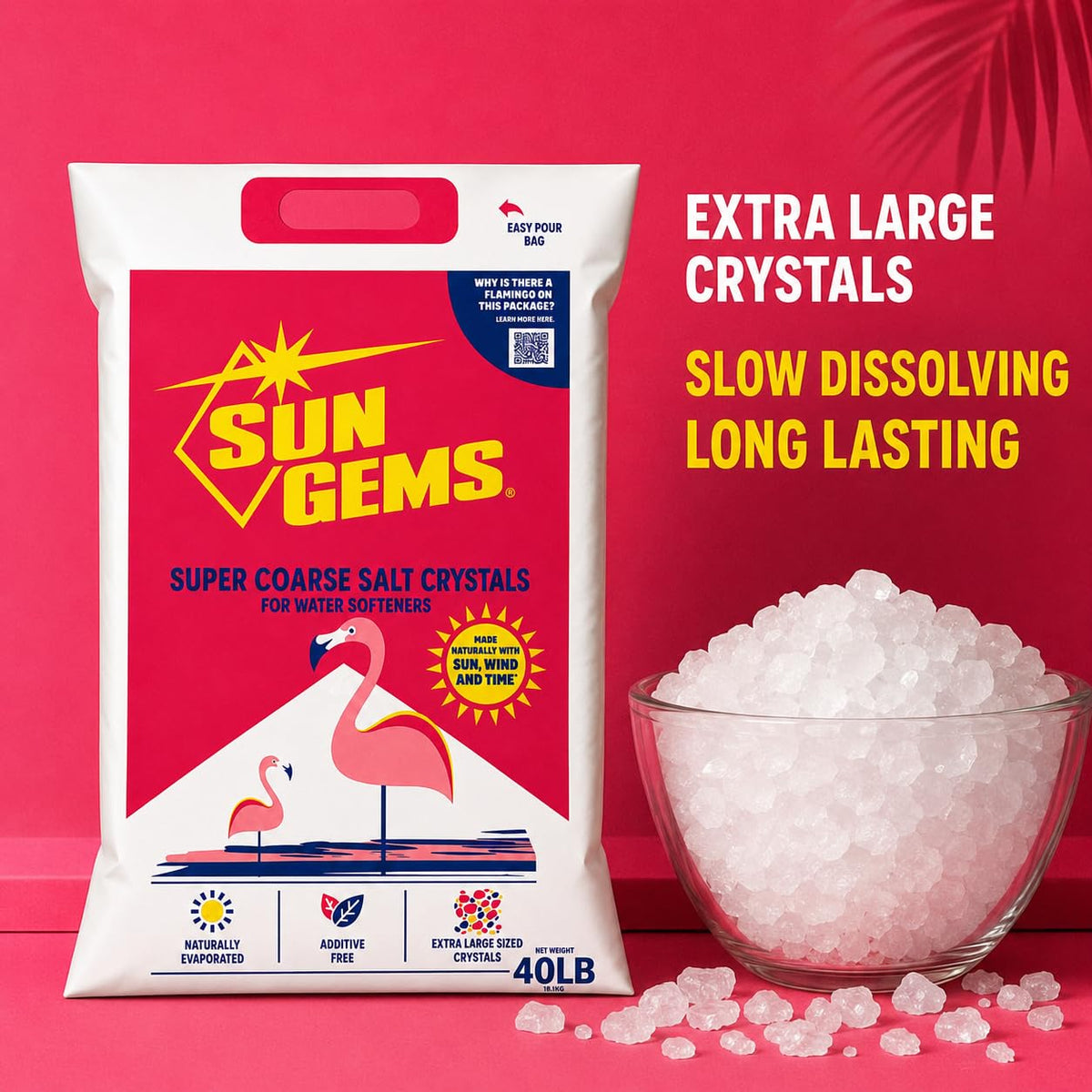 Super Coarse Water Softener Salt Crystals 40 lb L720184