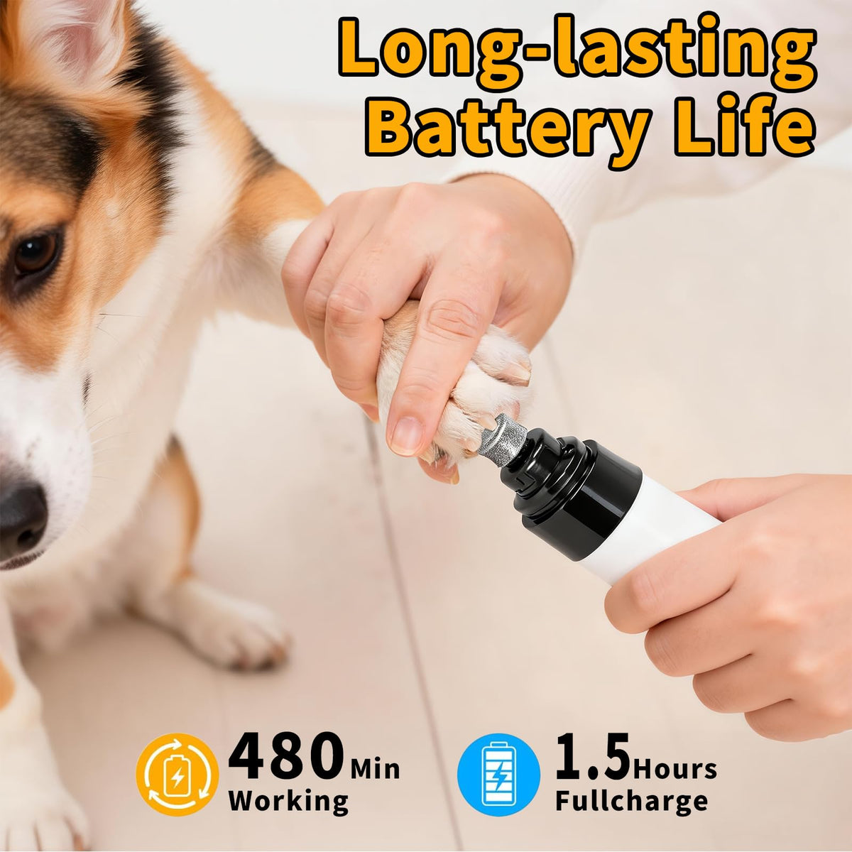 Dog Nail Grinder Rechargeable USB Charging J100