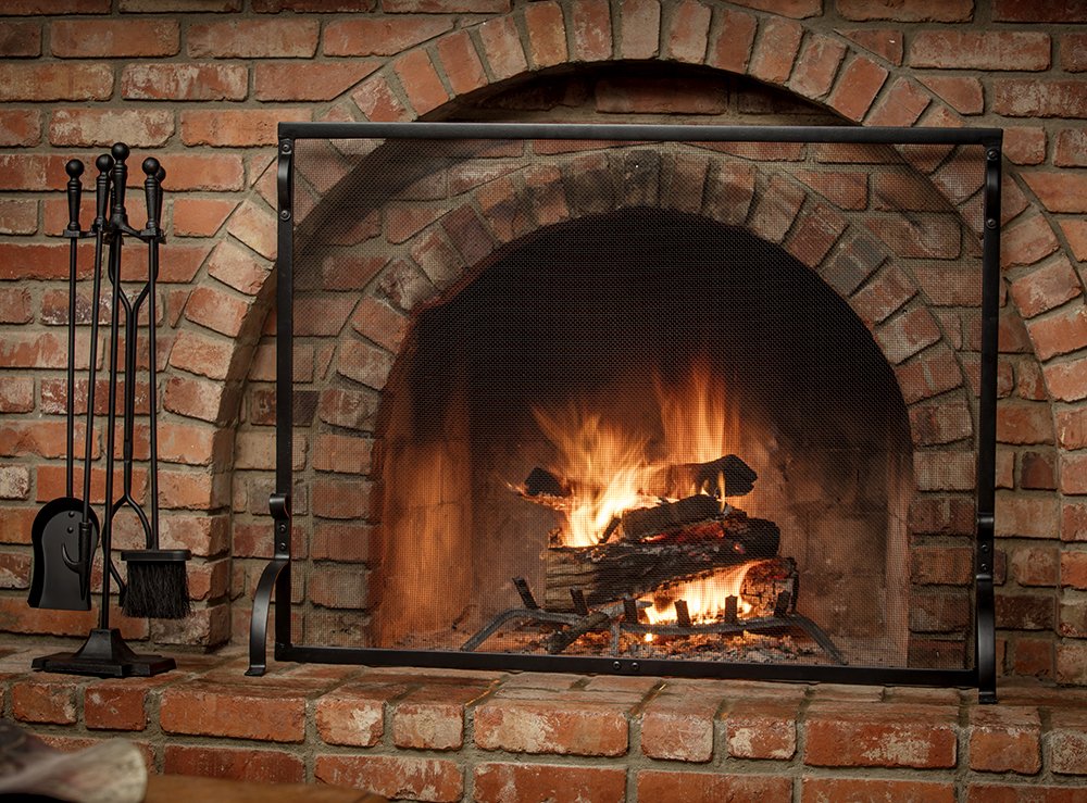 Medium Wrought Iron Fireplace Screen U219