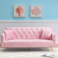 Pink Velvet Futon Sofa Bed E81517