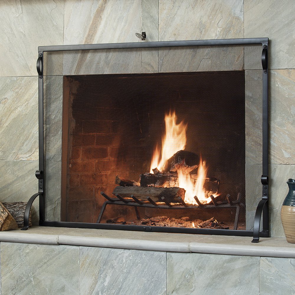 Medium Wrought Iron Fireplace Screen U219