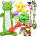 8 Pack Puppy Chew Toys with Squeaky Plush Rope and Ball D129