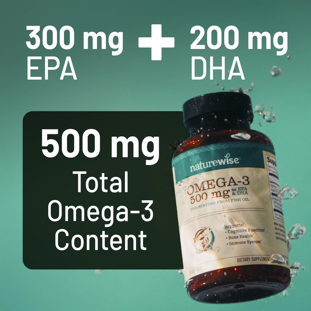 Omega 3 Fish Oil 500 mg EPA & DHA 90 Softgels C574742