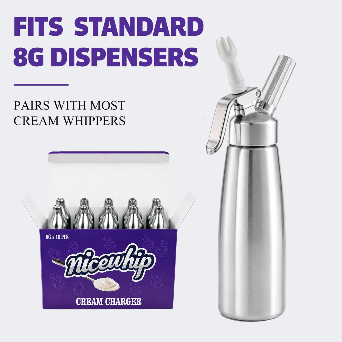 Whipped Cream Charger 10-Pack Food Grade I35358