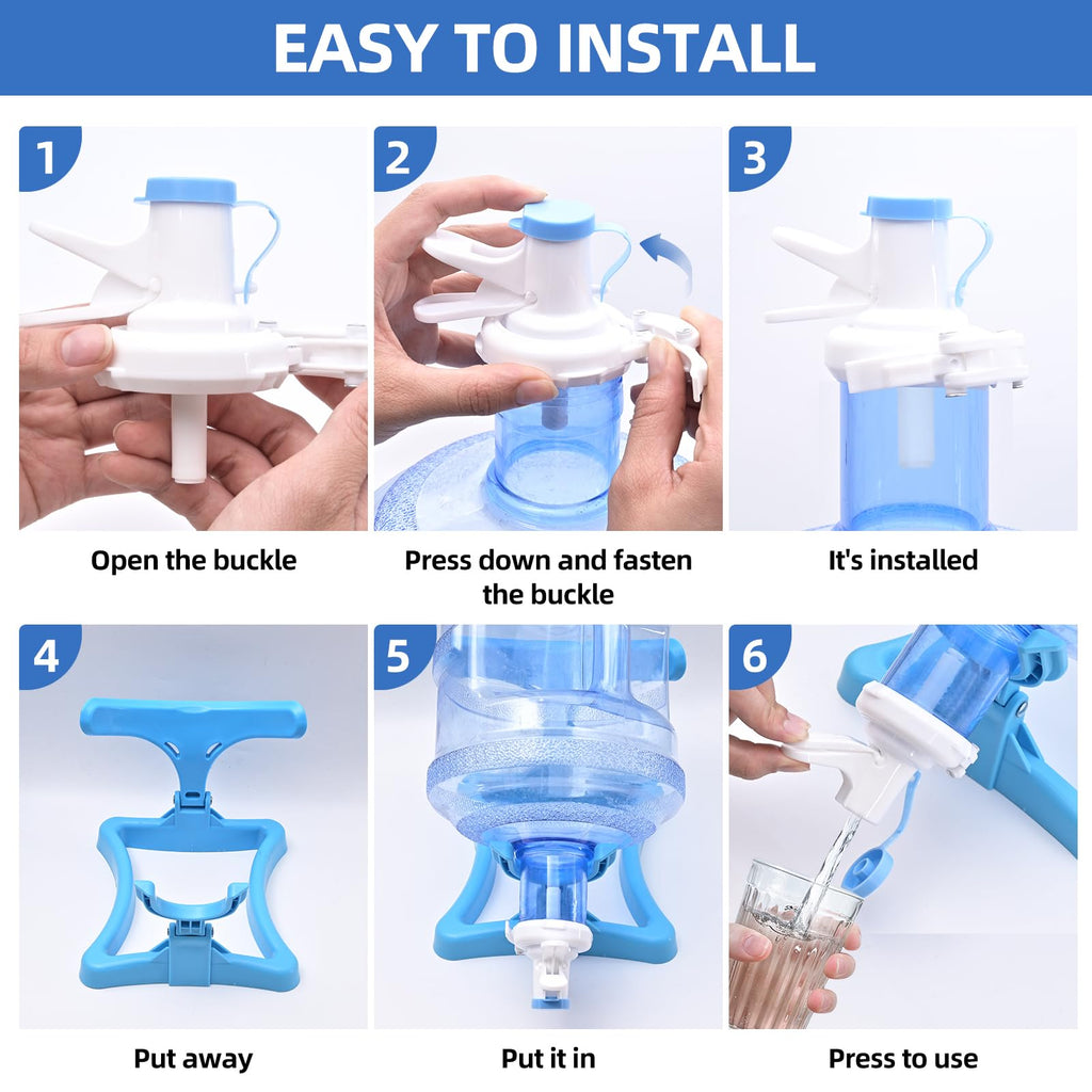 5 Gallon Collapsible Water Jug Holder and 2 Dispenser Valves Q700433