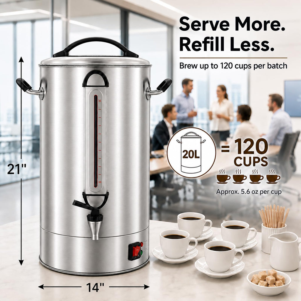 Commercial Coffee Urn 120 Cup 5 Gallon P7556