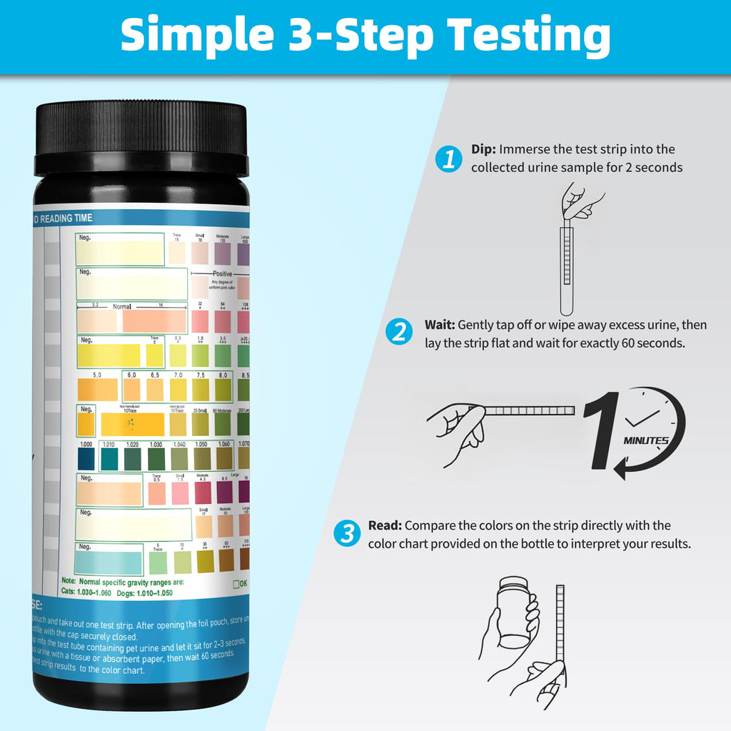 Dog UTI Test Strips 10 Parameter Urinalysis 50ct K49038