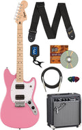 Flash Pink HH Electric Guitar Bundle with Amplifier Y1018