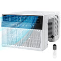 U-Shaped 10,000BTU Window Air Conditioner with Full Window View, Ivory White Q52746