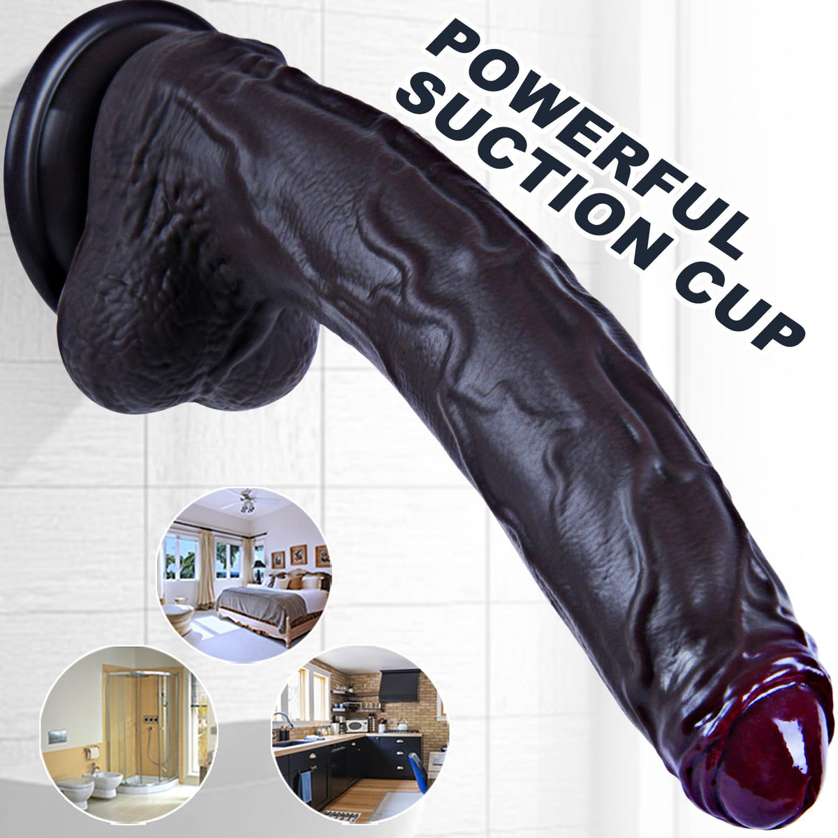 13.4" Dual Density Silicone Dildo with Suction Cup G797393