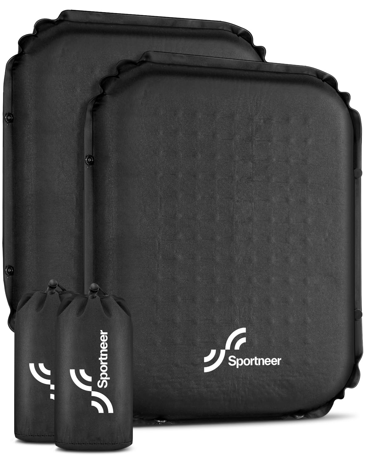 Inflatable Self-Inflating 2" High Rebound Foam Seat Cushion, 2 Pack F81682