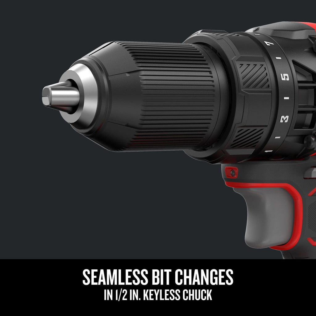 Cordless Drill/Driver Kit, 1/2 inch, Battery and Charger Included U529