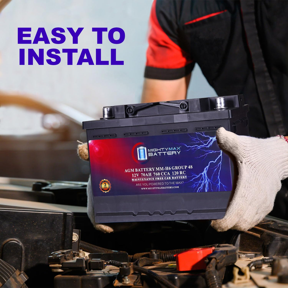 12V 70AH 760CCA Replacement Battery F488652