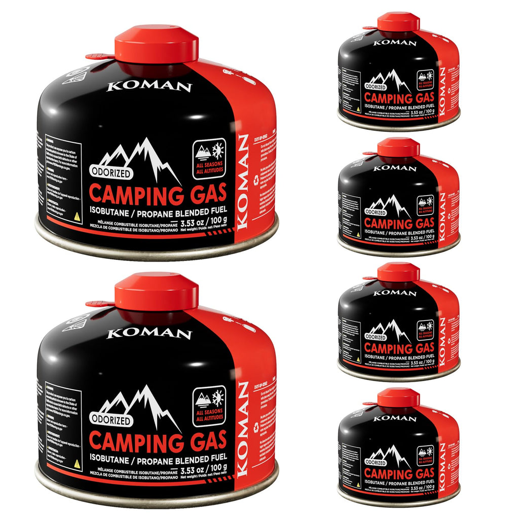 230 Gram Isobutane Butane Propane Camping Fuel Canister Pack of 6 E86560