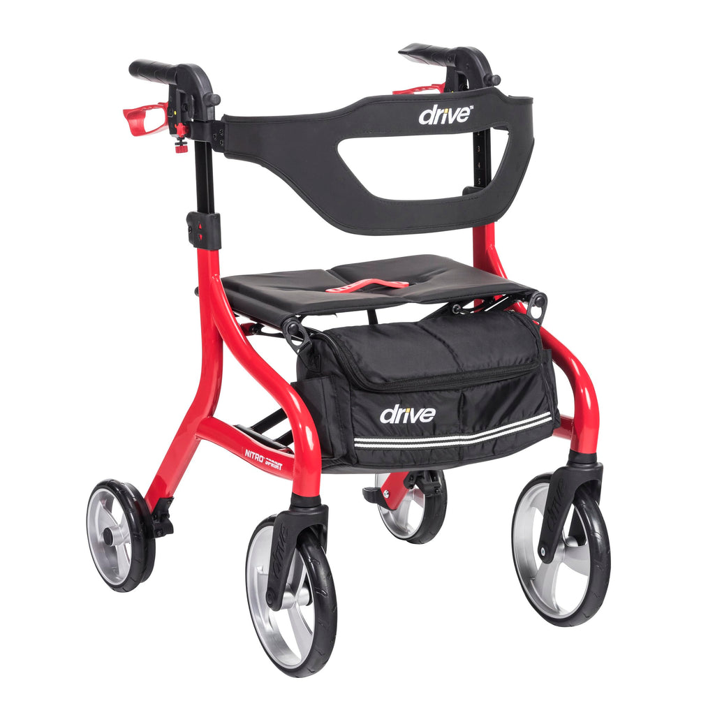 Red Standard Size Rollator Walker with Seat P802