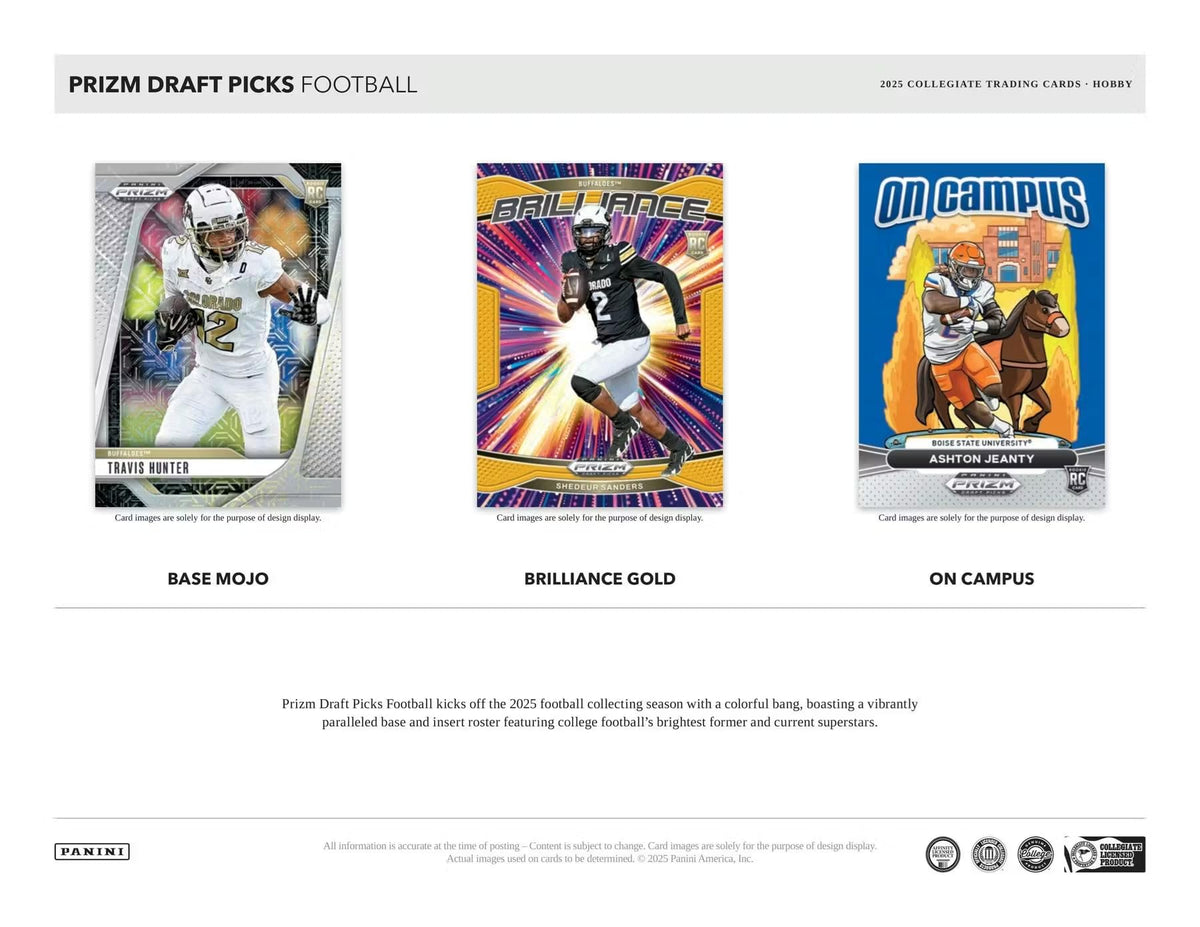 2025 Panini Prizm Draft Picks Football Trading Card Box H284545