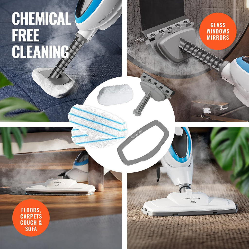 10-in-1 Steam Mop with Detachable Handheld Steam Cleaner T13914