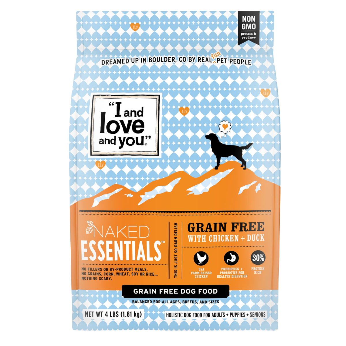 Chicken Duck Dry Dog Food 4lb Bag C824230