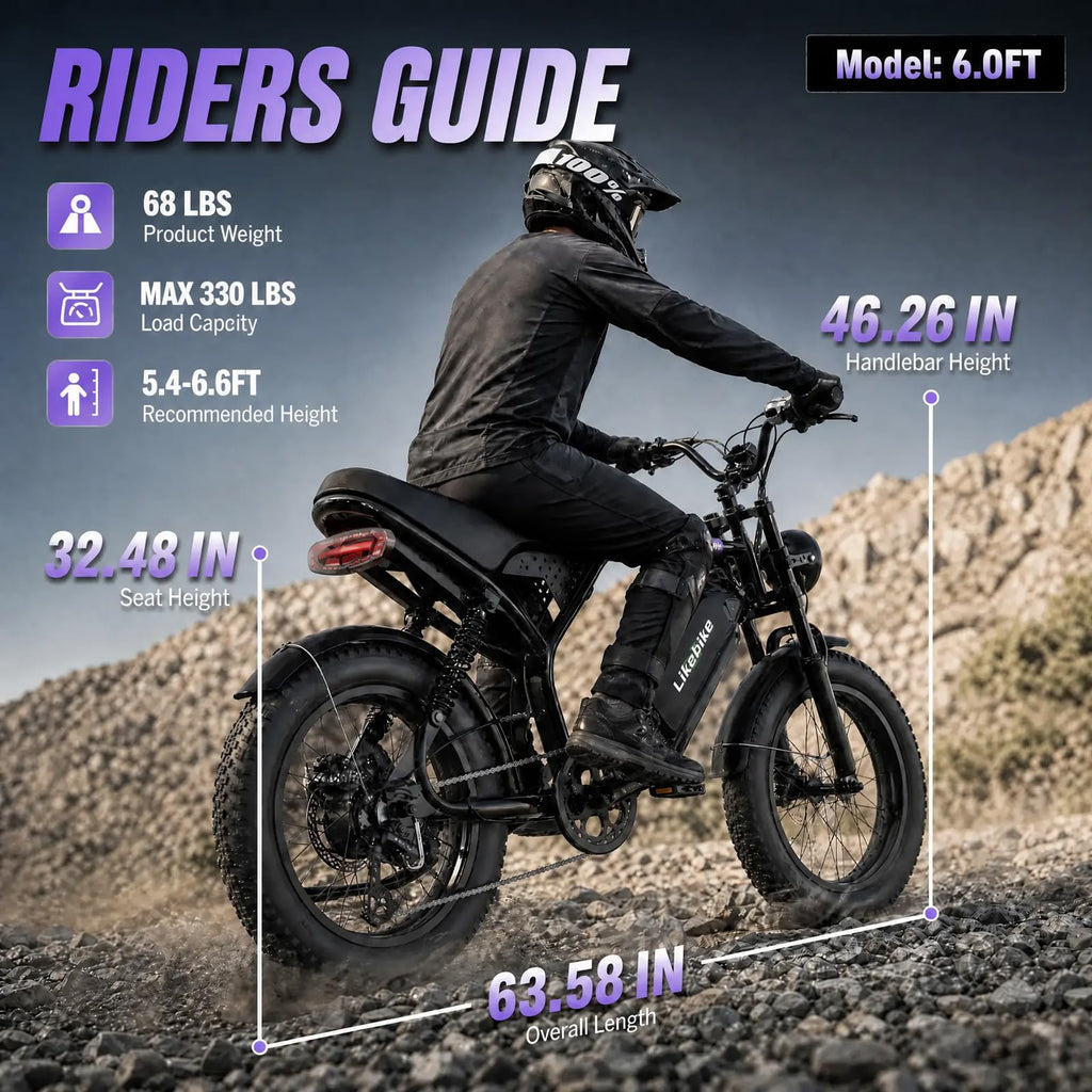 1500W 80 Miles 48V 20AH Electric Bike K15373
