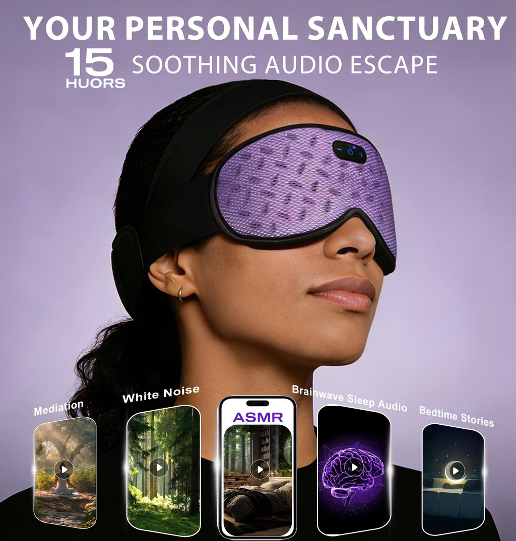 Bluetooth Sleep Mask Headphones with Hot & Cold Compress J409872