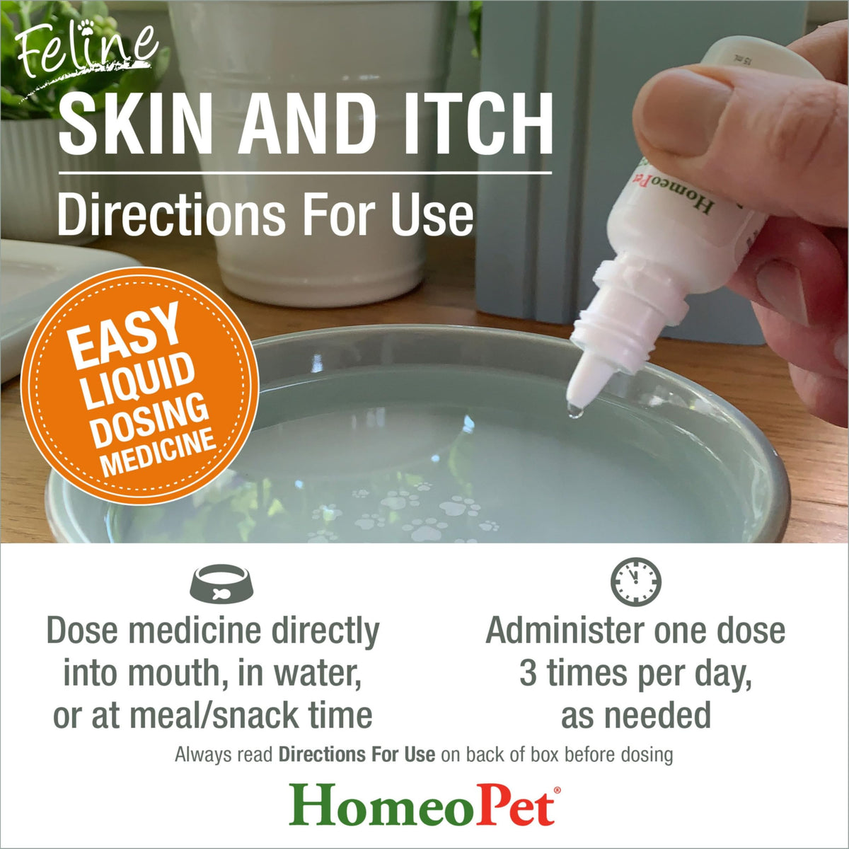 Feline Skin and Itch Supplement 15 Milliliters P832