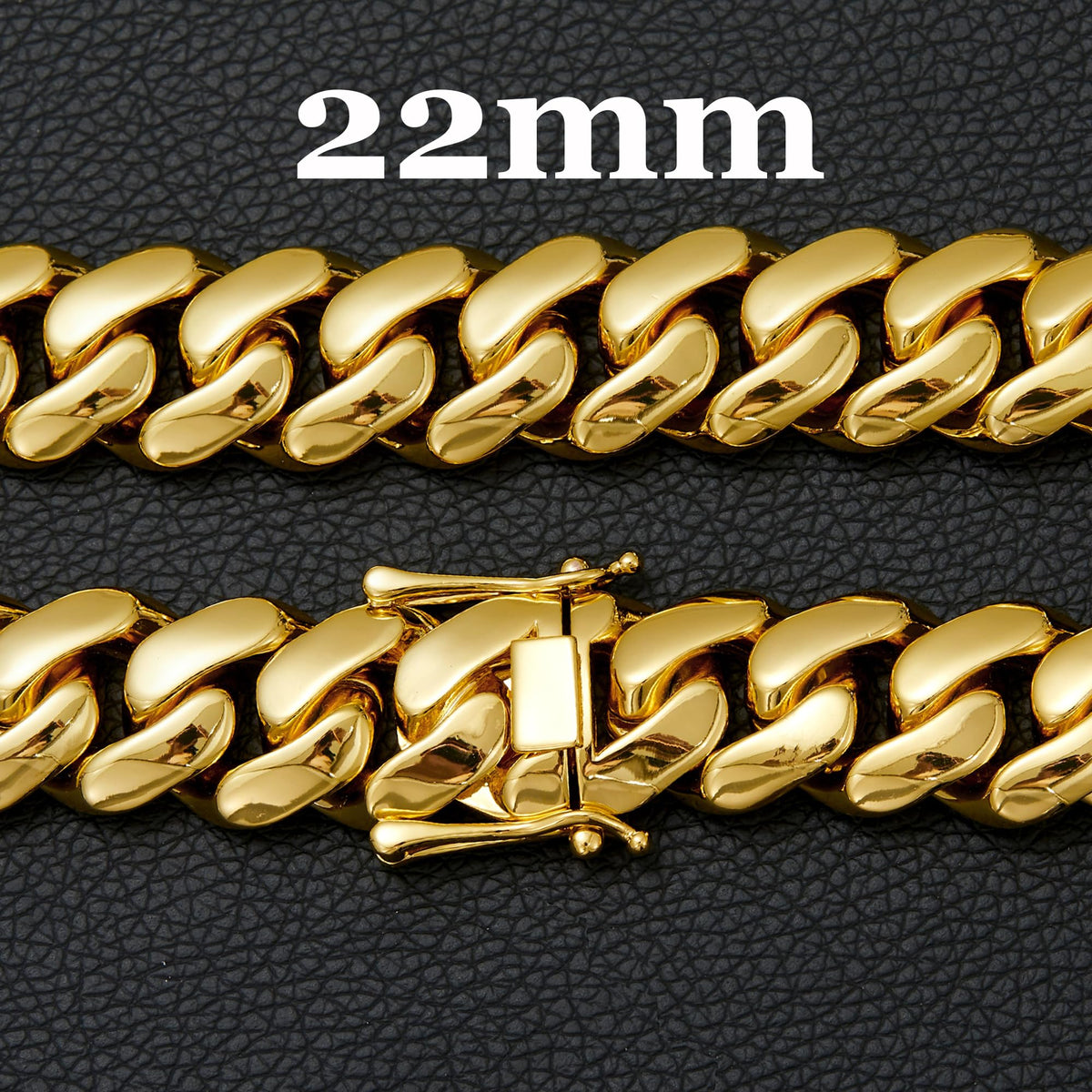 Stainless Steel Cuban Link Chain Necklace F673335