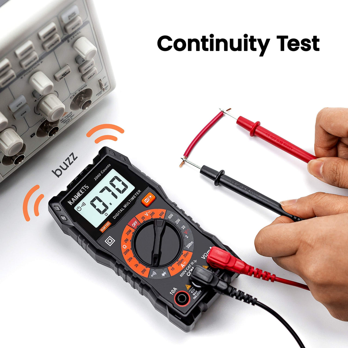 Digital Multimeter Voltmeter with Case W25824