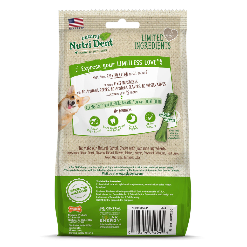 Natural Dog Dental Chews Mini 32 Count N653