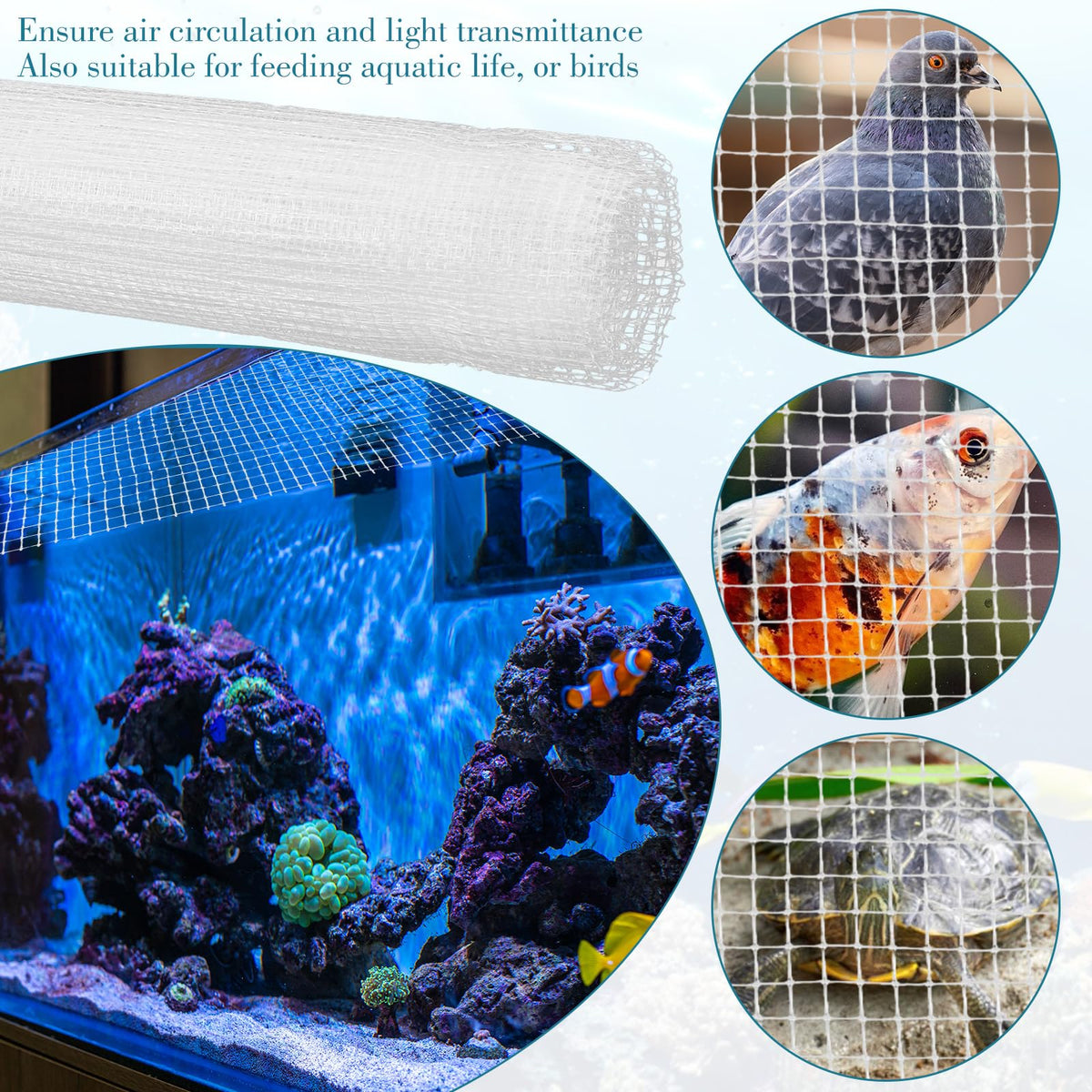 Clear Mesh Fish Tank Lid 4 x 5 feet Y257