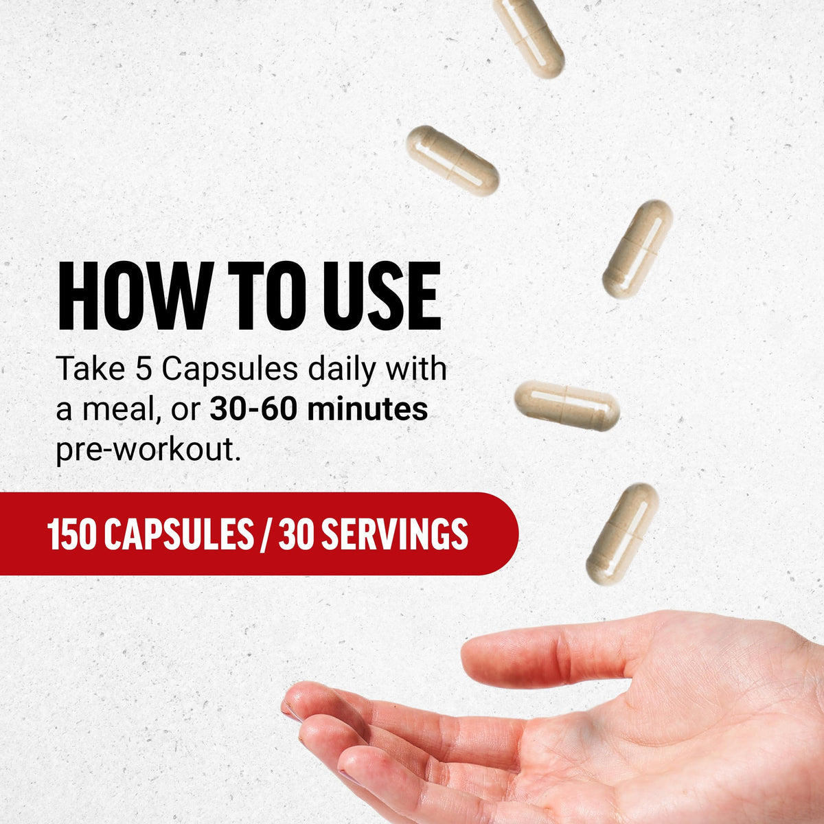 L-Arginine 3000mg Nitric Oxide Supplement 150 Capsules Y872