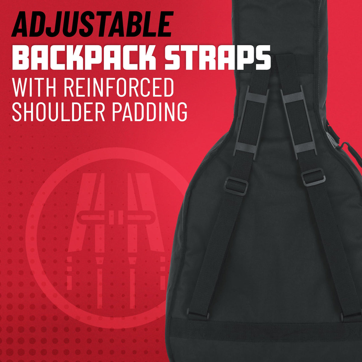 Foam Padded Acoustic Bass Guitar Gig Bag O91341