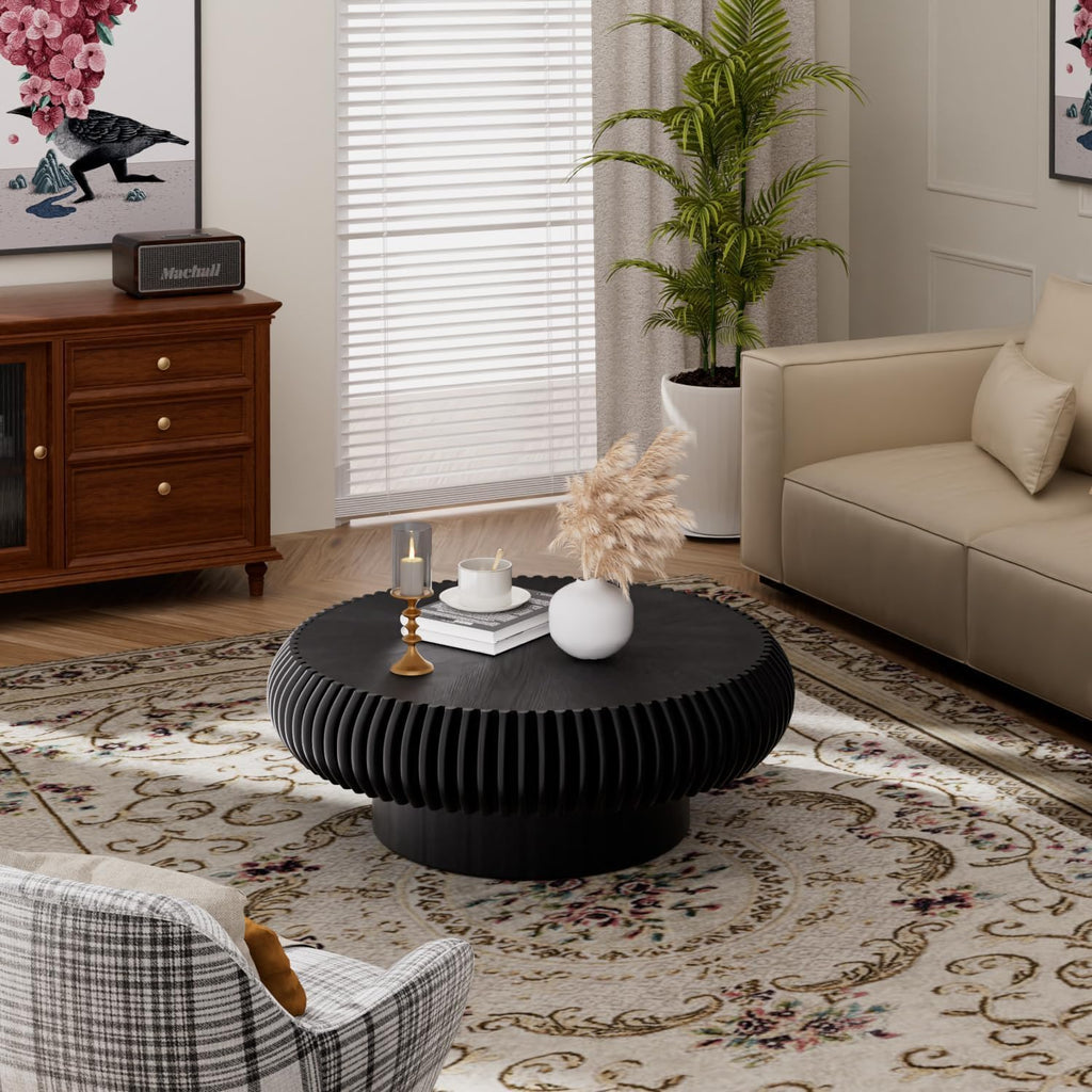 31.5" Black Drum Coffee Table G42456