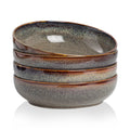 Ceramic bowls set of 4 8" Caramel Brown S9352