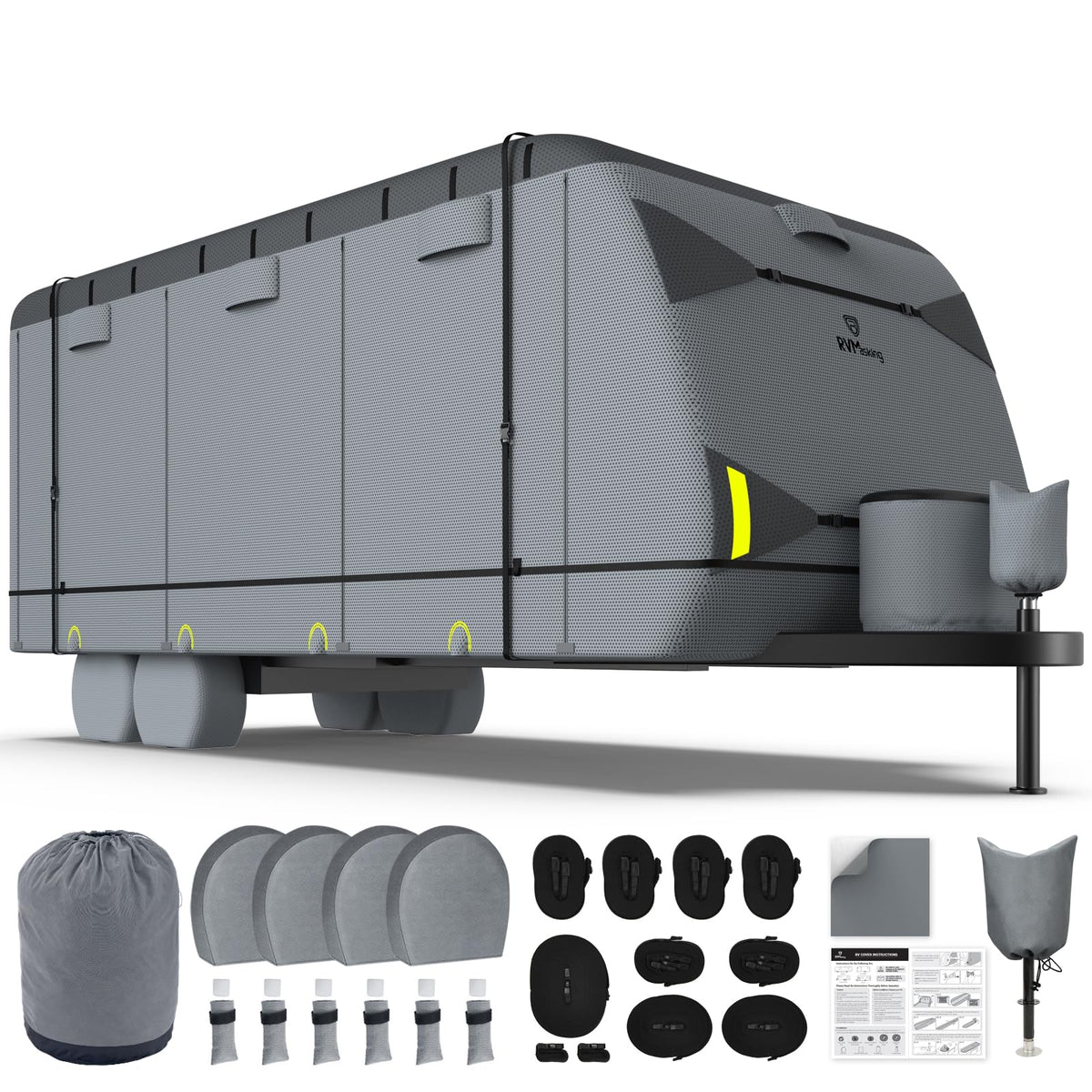 9-Layer Heavy Duty Waterproof Travel Trailer RV Cover P68780