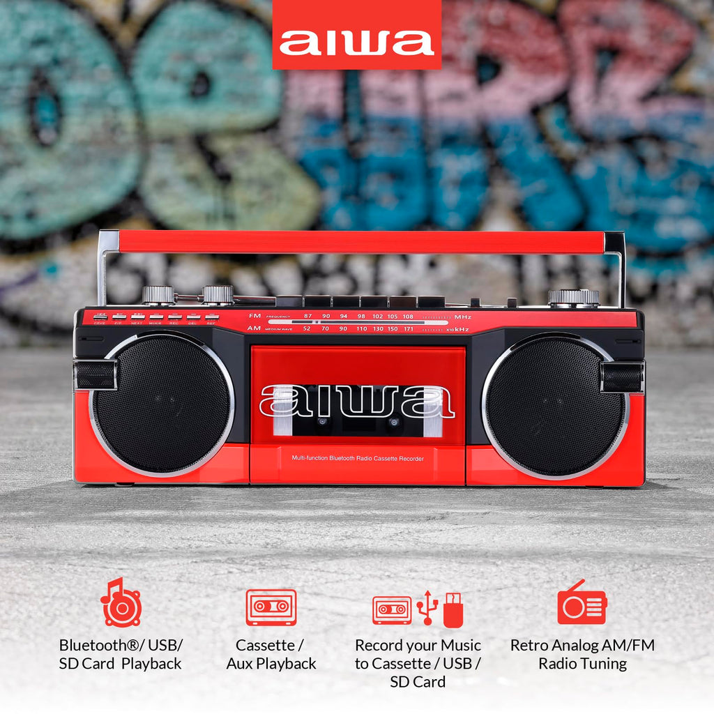 Portable Bluetooth Cassette Player & Recorder Boombox N3728