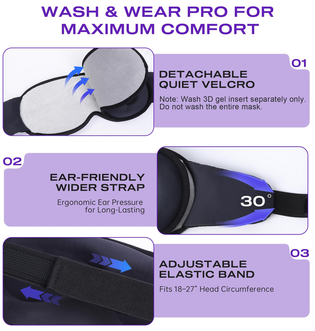 Bluetooth Sleep Mask Headphones with Hot & Cold Compress J409872