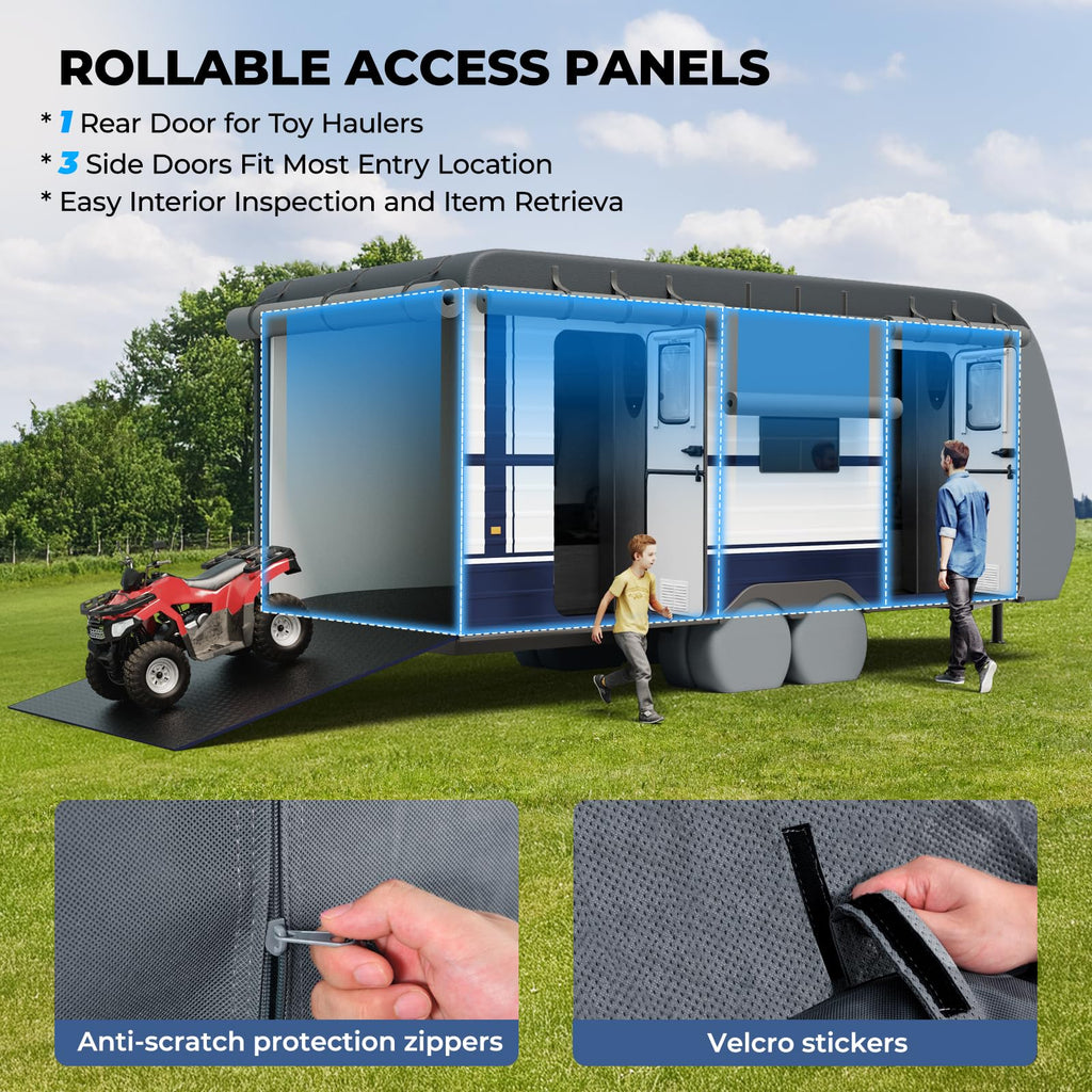 9-Layer Heavy Duty Waterproof Travel Trailer RV Cover P68780