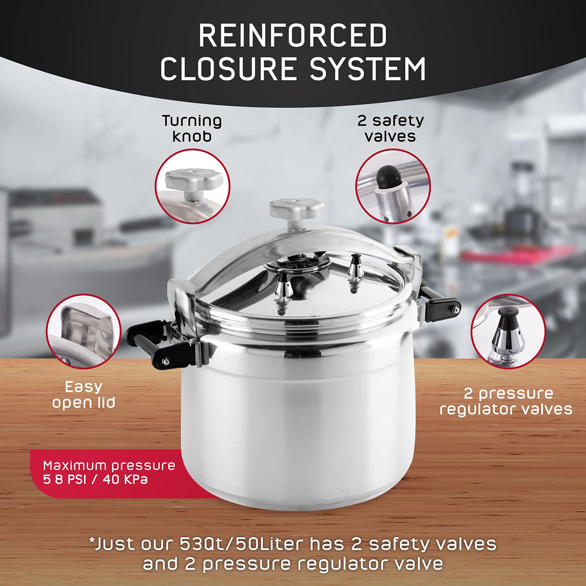 53-Quart Aluminum Pressure Cooker B818