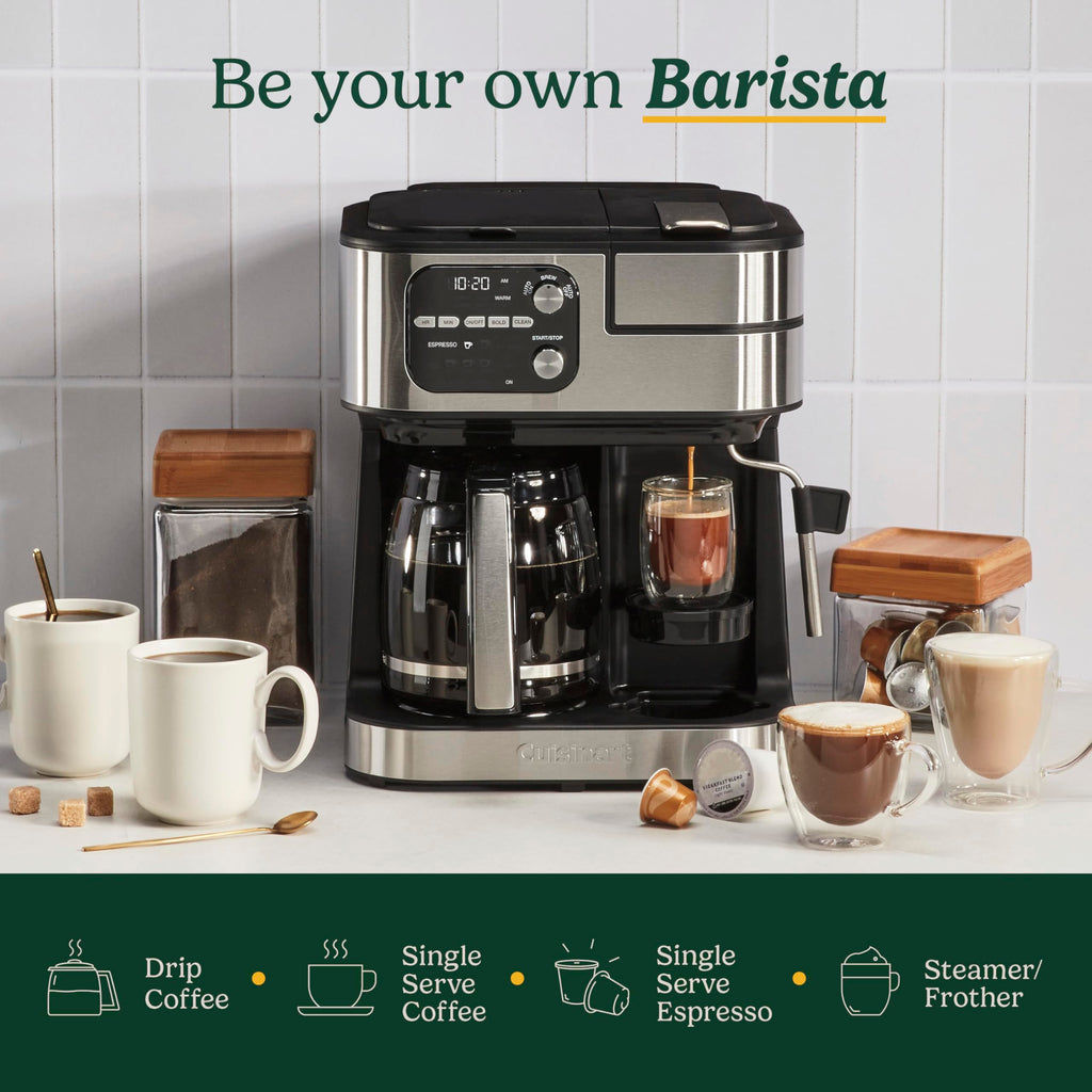 4-in-1 Coffee Maker with Three Brewing Sizes, Black N4811