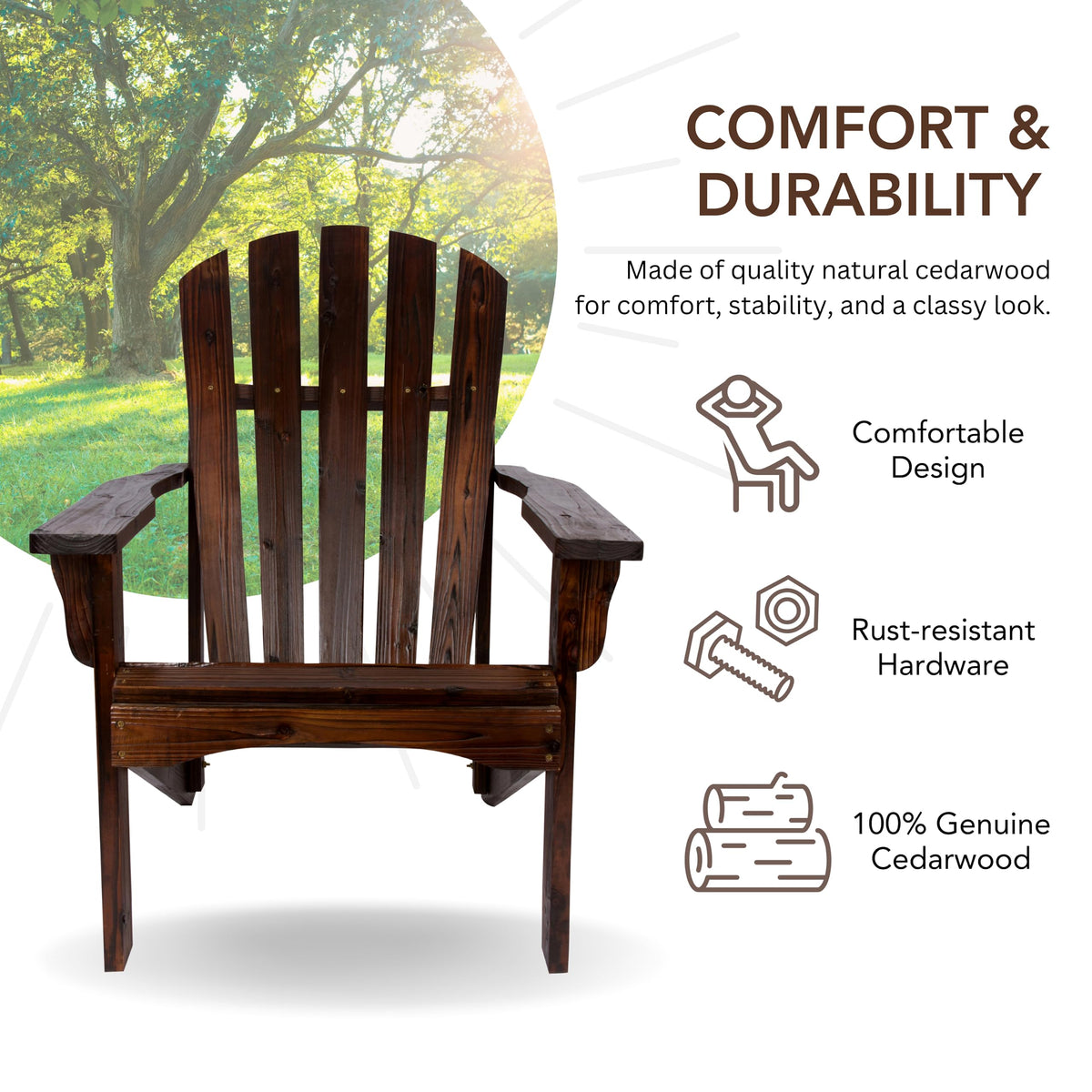 Wooden Adirondack Chair B734