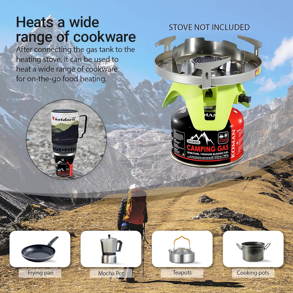 230 Gram Isobutane Butane Propane Camping Fuel Canister Pack of 6 E86560