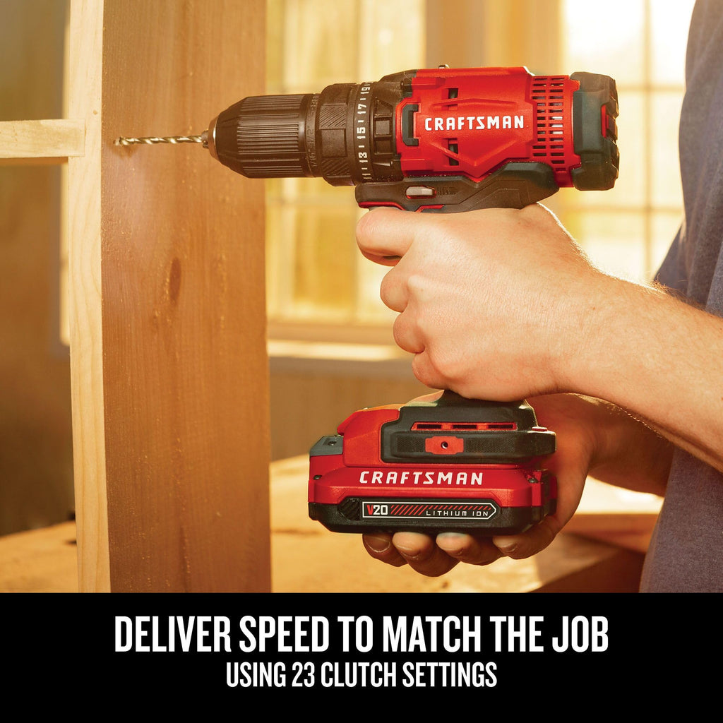 Cordless Drill/Driver Kit, 1/2 inch, Battery and Charger Included U529