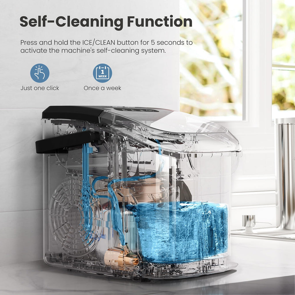 Black Countertop Ice Maker T8586