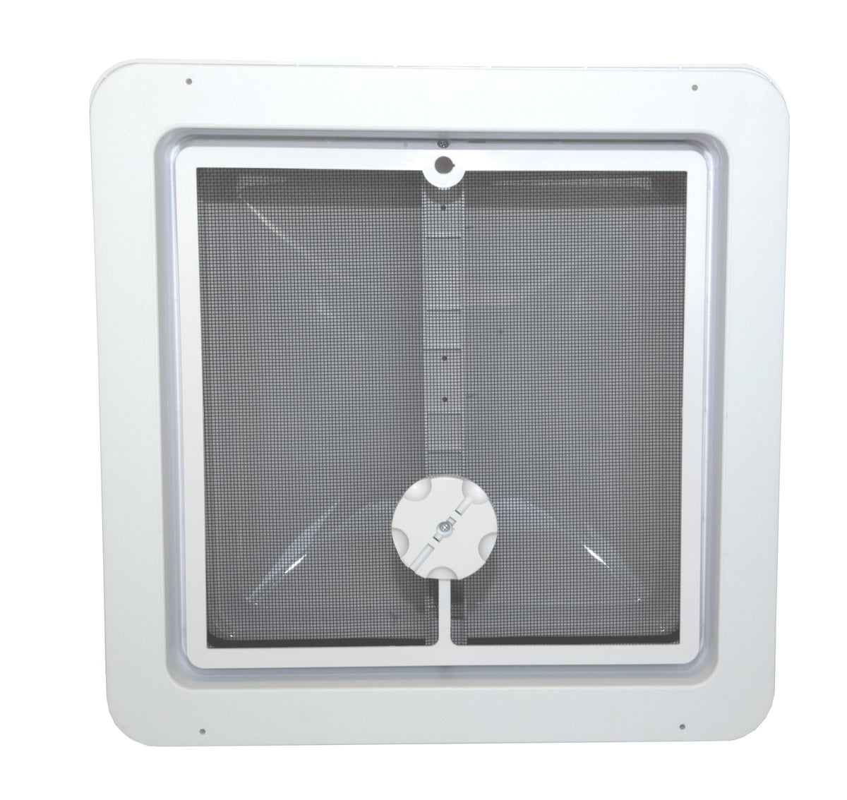 14" RV Roof Vent with White Lid and Manual Crank U6295